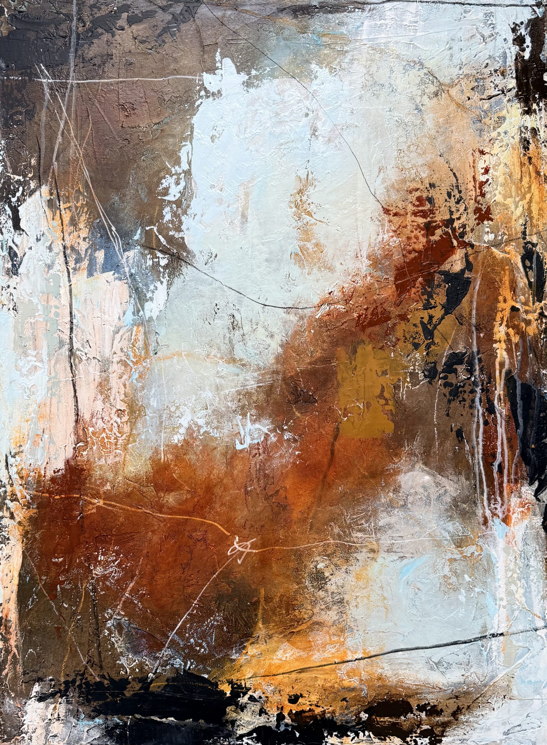 Abstrakt maleri 80 x60 cm
